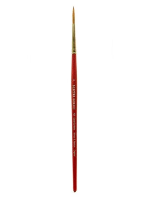 Winsor And Newton Sceptre Gold Ii Short Handled Brushes, 4 Designer Round No 202 (73221)