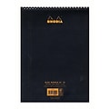 Rhodia Wirebound Notebooks, Graph, 8-1/4 X 12-1/2, Black, 5/Pack (92618-Pk5)
