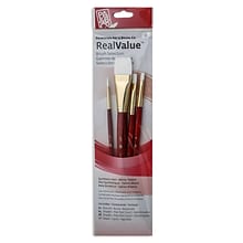 Princeton Real Value Series 9000 Red Short Handled Brush Sets 9125 Set Of 4