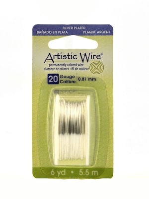 Artistic Wire Dispenser Packs Tarnish Resistant Silver Plate 20 Gauge 6 Yd. [Pack Of 3]