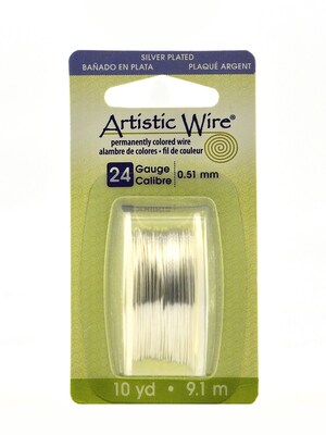 Artistic Wire Dispenser Packs Tarnish Resistant Silver Plate 24 Gauge 10 Yd. [Pack Of 3]