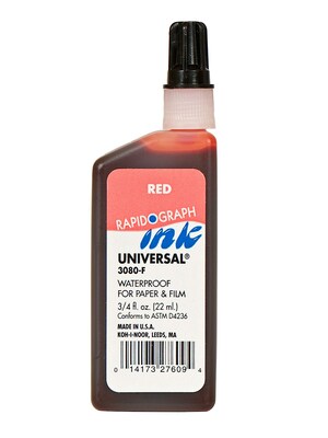 Koh-I-Noor Technical Inks Universal Drawing Ink Red [Pack Of 3]