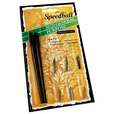 Speedball General Purpose Pen Set two penholders and six pens [Pack of 2]