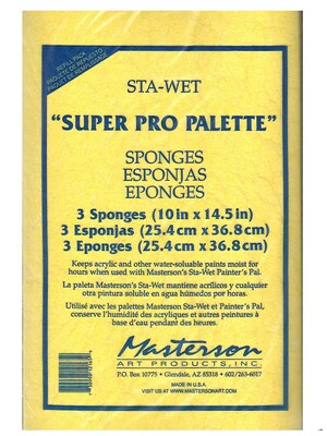 Masterson Sta-Wet Super Pro Palette Sponge Refill [Pack Of 2]
