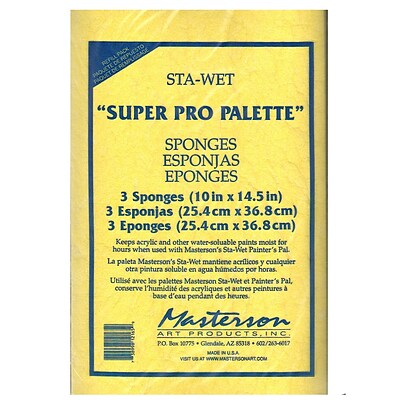 Masterson Sta-Wet Super Pro Palette Sponge Refill [Pack Of 2]
