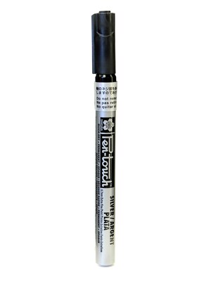 Sakura Pen-Touch Marker, 0.7Mm, Extra Fine Silver, 4/Pack (53204-Pk4)