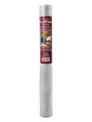 Amaco Wireform Metal Mesh Aluminum Woven Gallery Mesh - 1/2 In. Pattern 10 Ft. Roll