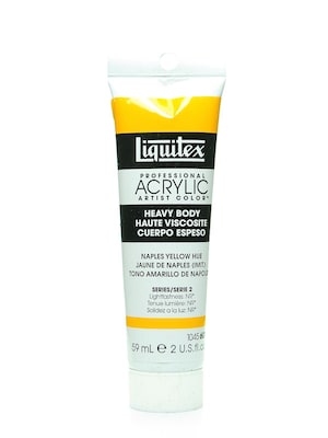 Liquitex Heavy Body Professional Artist Naples Yellow Hue Acrylic Colors Naples, 2oz, 2/Pk