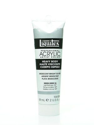 Liquitex Heavy Body Professional Artist Acrylic Colors Iridescent Bright Silver 2 Oz. [Pack Of 2]