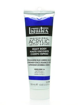 Liquitex Heavy Body Professional Artist Acrylic Colors Ultramarine Blue (Green Shade) 4.65 Oz.