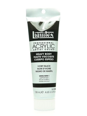 Liquitex Heavy Body Professional Artist Acrylic Colors Ivory Black 4.65 Oz.