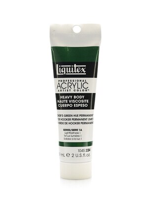 Liquitex Heavy Body Prof Artist Acrylic Colors Hookers, Green Hue, Permanent, 2Oz, 3Pk (20151-Pk3)