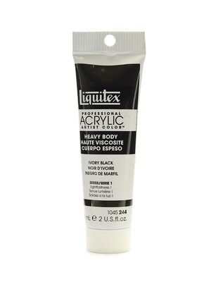 Liquitex Heavy Body Professional Artist Acrylic Colors Ivory Black 2 Oz. [Pack Of 3]