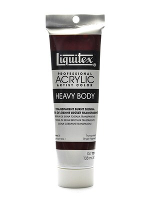 Liquitex Heavy Body Professional Artist Acrylic Colors Transparent Burnt Sienna 4.65 Oz.
