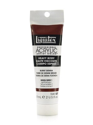Liquitex Heavy Body Professional Artist Acrylic Colors, Burnt Sienna, 2Oz, 3/Pack (41042-Pk3)