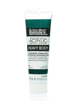 Liquitex Heavy Body Professional Artist Acrylic Colors Transparent Viridian Hue 2 Oz. [Pack Of 2]