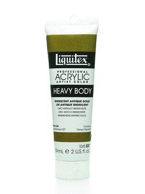 Liquitex Heavy Body Professional Artist Acrylic Color, Iridescent Antique Gold, 2Oz, 2Pk (42792-Pk2)