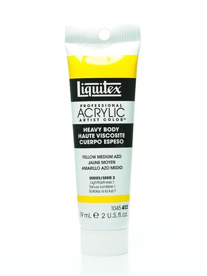 Liquitex Heavy Body Professional Artist Acrylic Colors Yellow Medium Azo 2 Oz. [Pack Of 2]