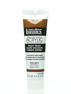 Liquitex Heavy Body Professional Artist Acrylic Colors Transparent Burnt Umber 2 Oz. 2Pk (58903-Pk2)