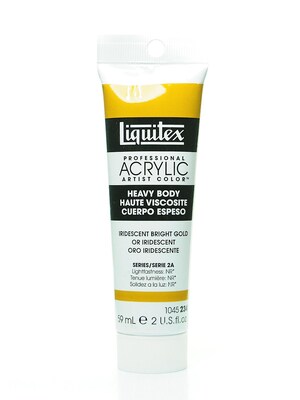 Liquitex Heavy Body Professional Artist Acrylic Colors Iridescent Bright Gold 2 Oz. [Pack Of 2]
