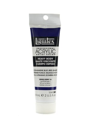 Liquitex Heavy Body Professional Artist Acrylic Colors Ultramarine Blue (Red Shade) 2 Oz. [3Pk]