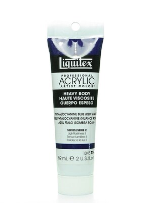 Liquitex Heavy Body Professional Artist Acrylic Colors Phthalo Blue (Red Shade) 2 Oz.