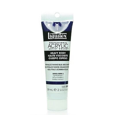 Liquitex Heavy Body Professional Artist Acrylic Colors Phthalo Blue (Red Shade) 2 Oz.