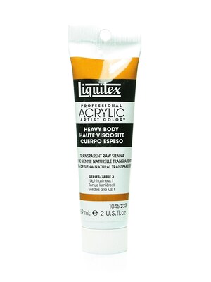 Liquitex Heavy Body Professional Artist Acrylic Colors Transparent Raw Sienna 2 Oz.