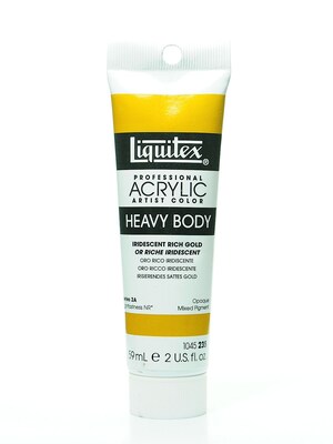 Liquitex Heavy Body Professional Artist Acrylic Colors Iridescent Rich Gold 2 Oz. [Pack Of 2]