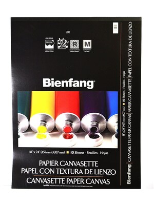 Bienfang Canvasette Paper Canvas, 18" X 24" Pad, 10 Sheets (11674)