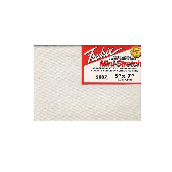Fredrix Red Label Stretched Cotton Canvas, 5 X 7, 4/Pack (14258-Pk4)