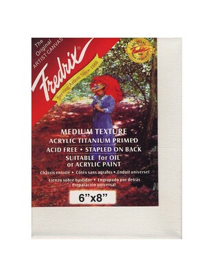 Fredrix Red Label Stretched Cotton Canvas, 6" X 8" (22033)