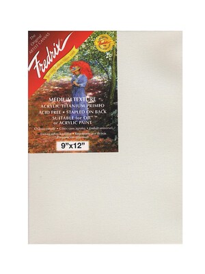 Fredrix Red Label Stretched Cotton Canvas, 9 X 12, 3/Pack (28900-Pk3)