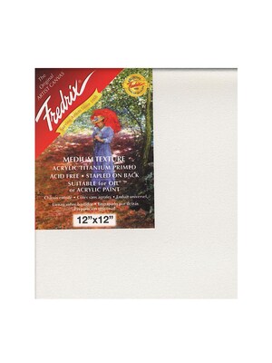 Fredrix Red Label Stretched Cotton Canvas 12 In. X 12 In. Each [Pack Of 2]