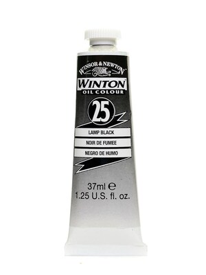 Winsor  And  Newton Winton Oil Colours 37 Ml Lamp Black 25 [Pack Of 3]