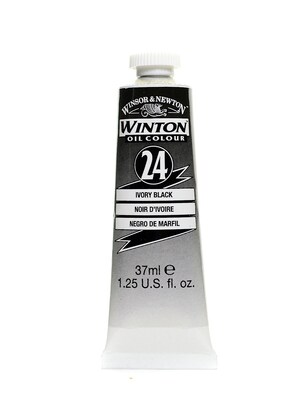 Winsor  And  Newton Winton Oil Colours 37 Ml Ivory Black 24 [Pack Of 3]
