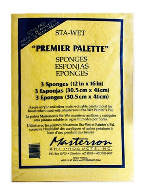 Masterson Premier Acrylic Paper And Sponge Refills Pack Of 3 Sponge Refill