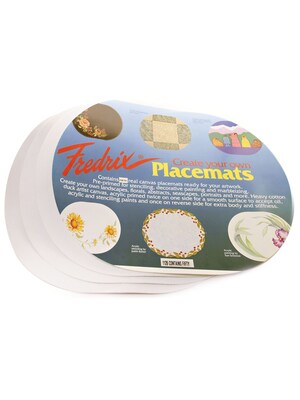 Fredrix Canvas Placemats Oval Pack Of 4