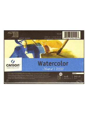 Canson Montval Watercolor Paper 4 In. X 6 In. Block Of 15 140 Lb. Cold Press [Pack Of 3]