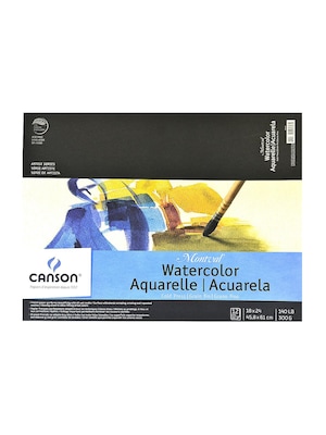 Canson Montval Watercolor Paper 18 In. X 24 In. Pad Of 12 140 Lb. Cold Press