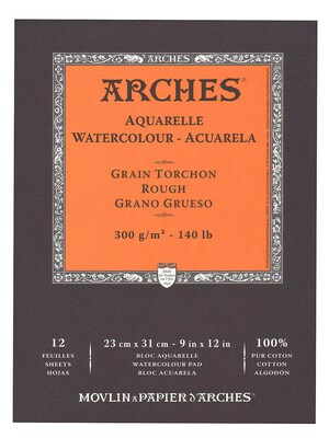Arches Watercolor Pad 9 In. X 12 In. Rough 140 Lb. [Pack Of 2]