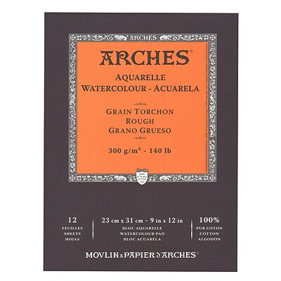 Arches Watercolor Pad 9 In. X 12 In. Rough 140 Lb. [Pack Of 2]