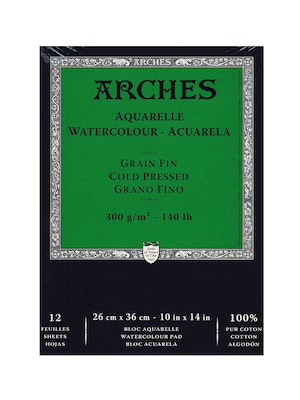 Arches Watercolor Pad 10 In. X 14 In. Cold Pressed 140 Lb.