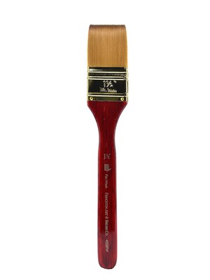 Princeton Series 4050 Synthetic Sable Watercolor Brushes 1 1/2 In. Short Handle Flat Wash