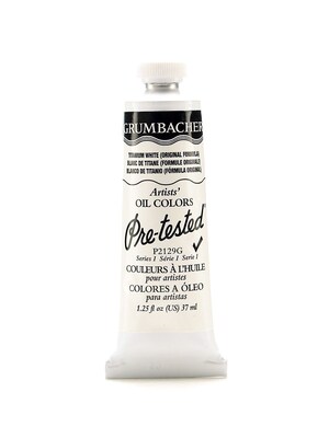 Grumbacher Pre-Tested Artists Oil Colors Titanium White (Original Formula) P212 1.25 Oz. [Pack Of 2]