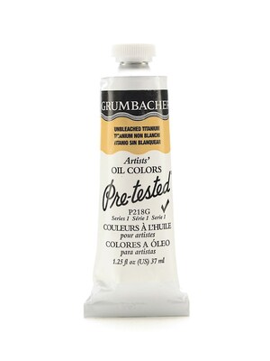 Grumbacher Pre-Tested Artists Oil Colors Unbleached Titanium White P218 1.25 Oz. [Pack Of 2]