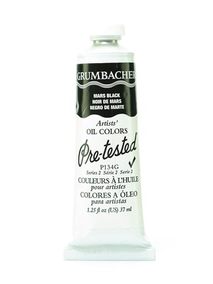 Grumbacher Pre-Tested Artists Oil Colors Mars Black P134 1.25 Oz.