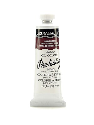 Grumbacher Pre-Tested Artists Oil Colors Burnt Umber P024 1.25 Oz. [Pack Of 2]