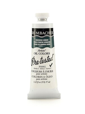 Grumbacher Pre-Tested Artists Oil Colors Greenish Umber P088 1.25 Oz. [Pack Of 2]