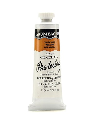 Grumbacher Pre-Tested Artists Oil Colors Yellow Ochre P244 1.25 Oz. [Pack Of 2]